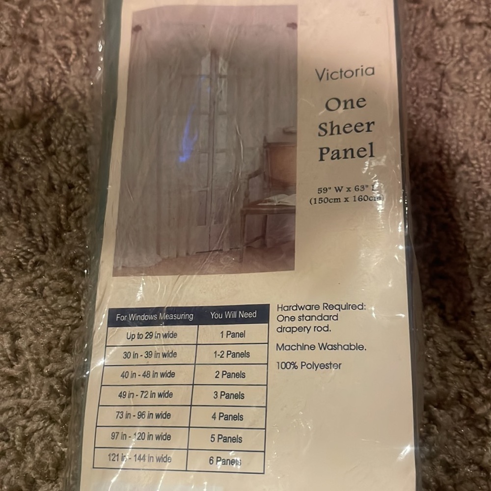 Ellery Homestyles Victoria One Sheer Panel - Picture 4 of 4